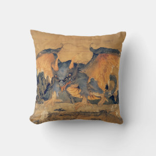 Japanischer Tengu mit vier Augen Kissen