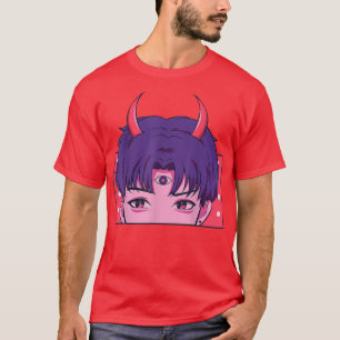 Japanischer Teufel studiert Anime Manga Graphic Ar T-Shirt