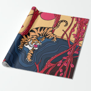 Japanischer Tiger Geschenkpapier