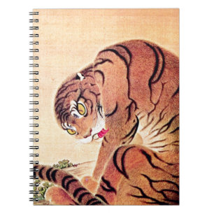Japanischer Tiger Holzschnitt Vintage Kunst Ukiyo- Notizblock