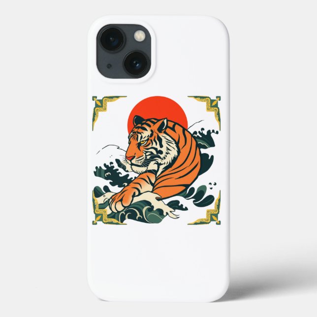 Japanischer Tiger-iPhone | Ukiyo-e Samurai Art Case-Mate iPhone Hülle (Rückseite)