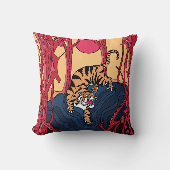 Japanischer Tiger Kissen (Vorderseite)