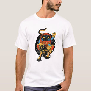 Japanischer Tiger Lucky Daruma Puppe Japanischer T T-Shirt