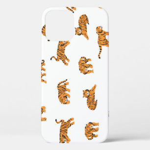 Japanischer Tiger: Nahtloses Vintage-Doodle-Muster Case-Mate iPhone Hülle