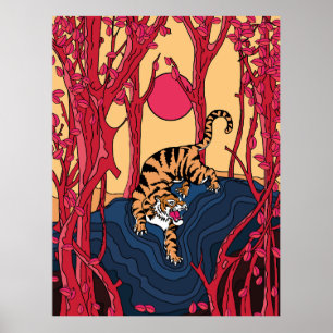 Japanischer Tiger Poster