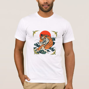 Japanischer Tiger-T - Shirt   Ukiyo-e Samurai Art