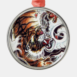 Japanischer Tiger Tattoo Ornament Aus Metall