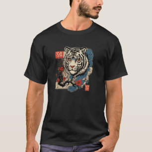 Japanischer Tiger Traditionelle Asiatische Wildkat T-Shirt