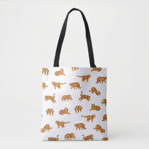Japanischer Tiger: Vintag Doodle Nahtlos