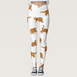 Japanischer Tiger: Vintag Doodle Nahtlos Leggings