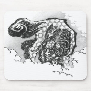 Japanischer Tinte Shishi Wächter-Löwe durch Mousepad