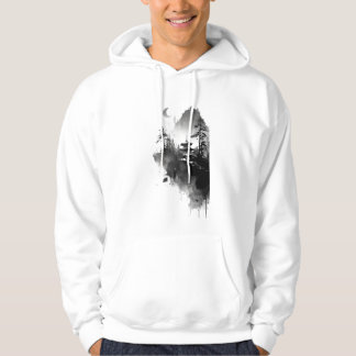Japanischer Tuschwasch-Zen-Pagoden-Landschafts-Hoo Hoodie