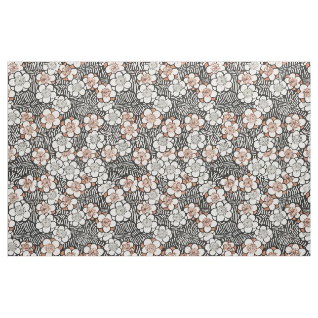 Japanischer Vintage-Blumenmusterstoff Stoff (Fat Quarter (45,7 x 55,9 cm))