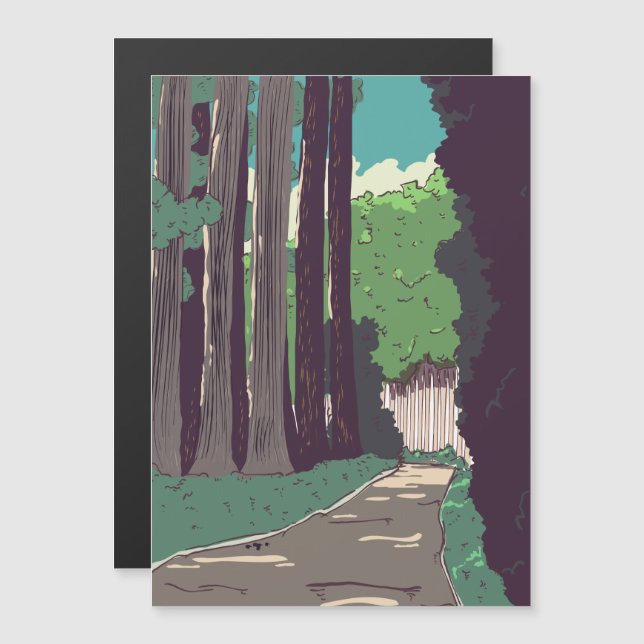 Japanischer Wald Magnetkarte (Vorne/Hinten)