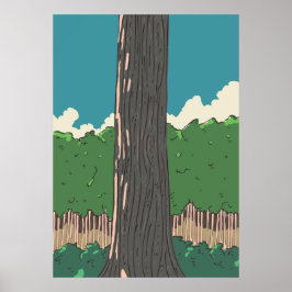 Japanischer Wald Poster
