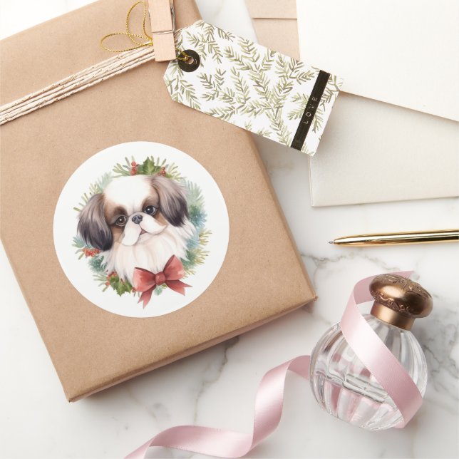 Japanischer Weihnachtsmann Weihnachtsmann Runder Aufkleber (Schenken)