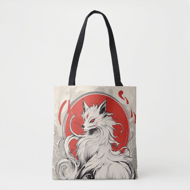 Japanischer White Kitsune Fuchs (Vorderseite)