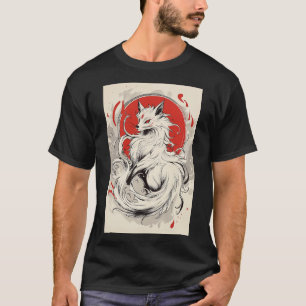 Japanischer White Kitsune Fuchs T-Shirt