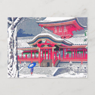 Japanischer Winter Feiertagspostkarte