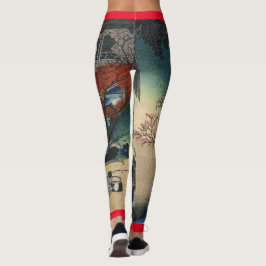 JAPANISCHER WOODBLOCK DRUCK DER DRUCKLeggings Leggings