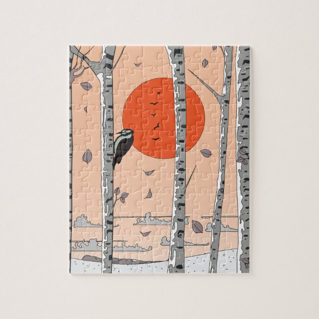 Japanischer Woodpecker Puzzle (Vertikal)