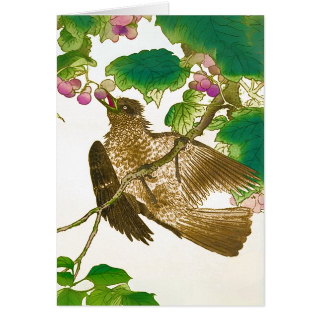 Japanischer Zeichn von Jay auf einem Weinstock (Vorne)