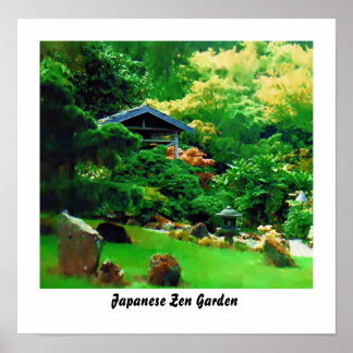 Japanischer Zen Garden Poster