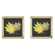 Japanisches Ahorn auf Cufflinks