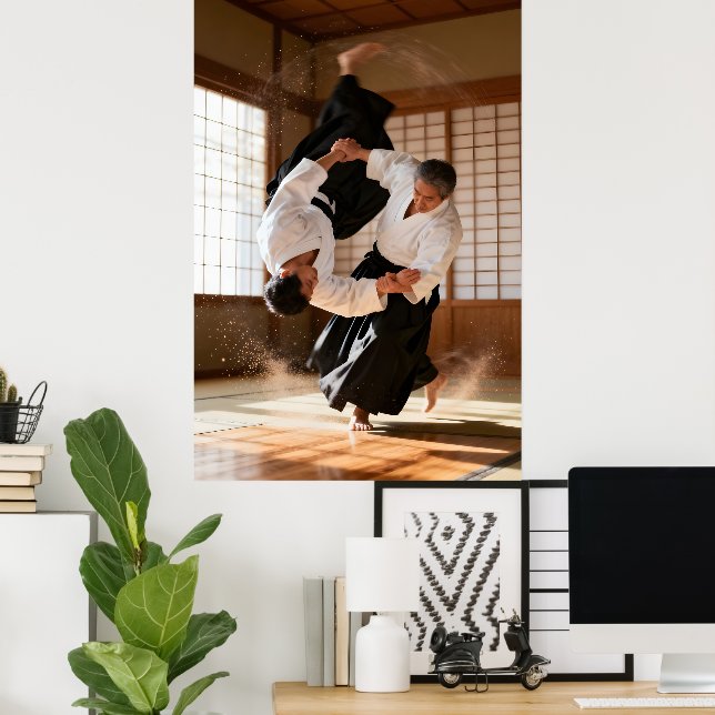 Japanisches Aikido Poster (Heimbüro)