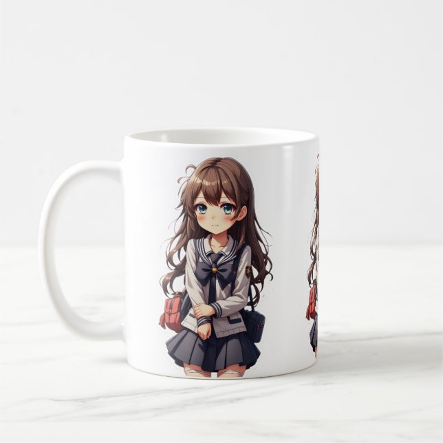 Japanisches Anime School Girl Kaffeetasse (Links)