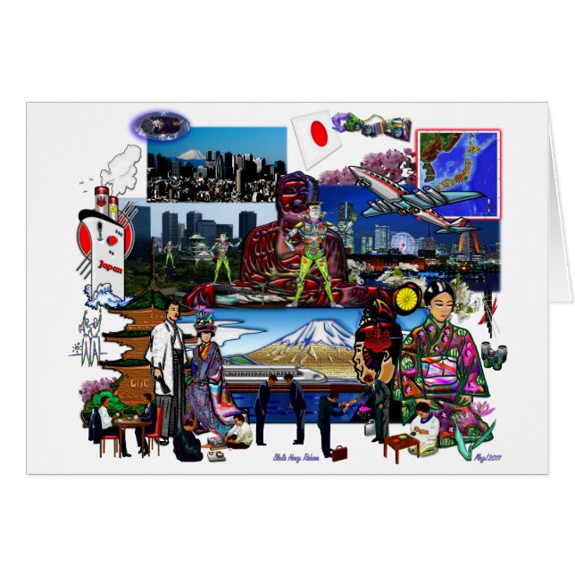 Japanisches Archipel-Collage Japans (Vorderseite (Horizontal))