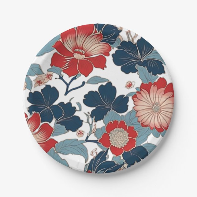 Japanisches Art Design Pappteller (Vorderseite)