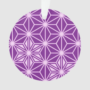 Japanisches Asanoha-Muster - Amethystpurpur Ornament