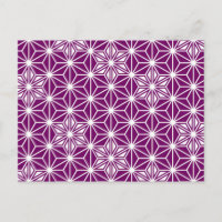 Japanisches Asanoha-Muster - Auberginen-lila