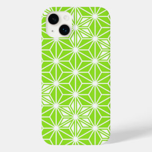Japanisches Asanoha-Muster - helles Limettengrün Case-Mate iPhone Hülle