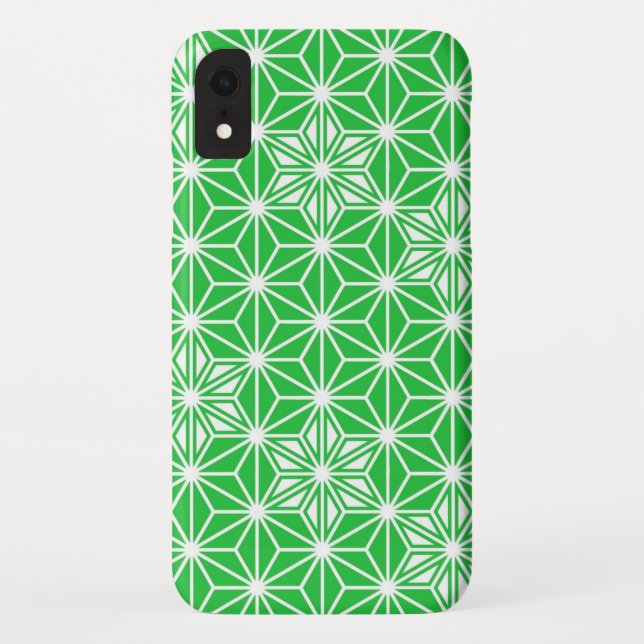 Japanisches Asanoha-Muster - Jadegrün Case-Mate iPhone Hülle (Rückseite)
