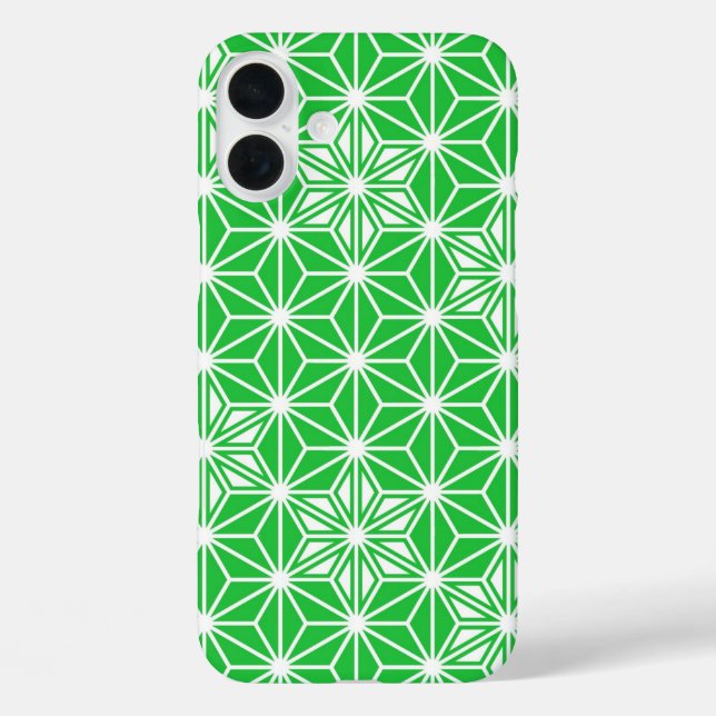 Japanisches Asanoha-Muster - Jadegrün Case-Mate iPhone Hülle (Rückseite)