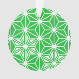 Japanisches Asanoha-Muster - Jadegrün Ornament