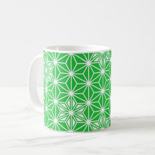 Japanisches Asanoha-Muster - Jadegrün Tasse