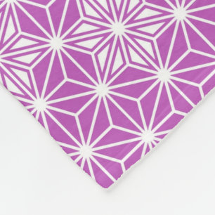 Japanisches Asanoha-Muster - orchid Fleecedecke