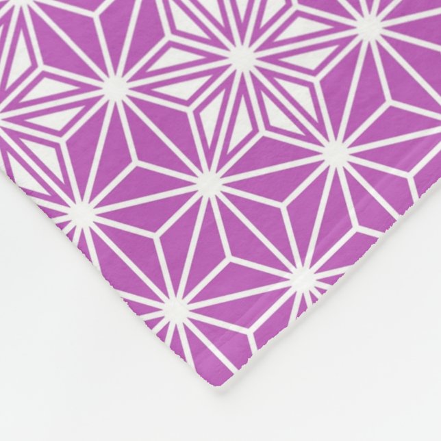 Japanisches Asanoha-Muster - orchid Fleecedecke (Ecke)