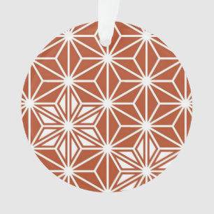 Japanisches Asanoha-Muster - Terrakotta Ornament