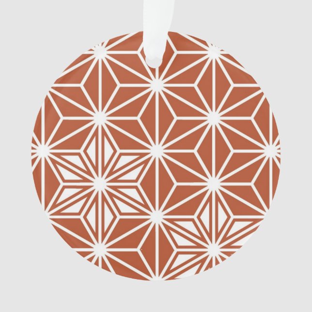 Japanisches Asanoha-Muster - Terrakotta Ornament (Vorderseite)