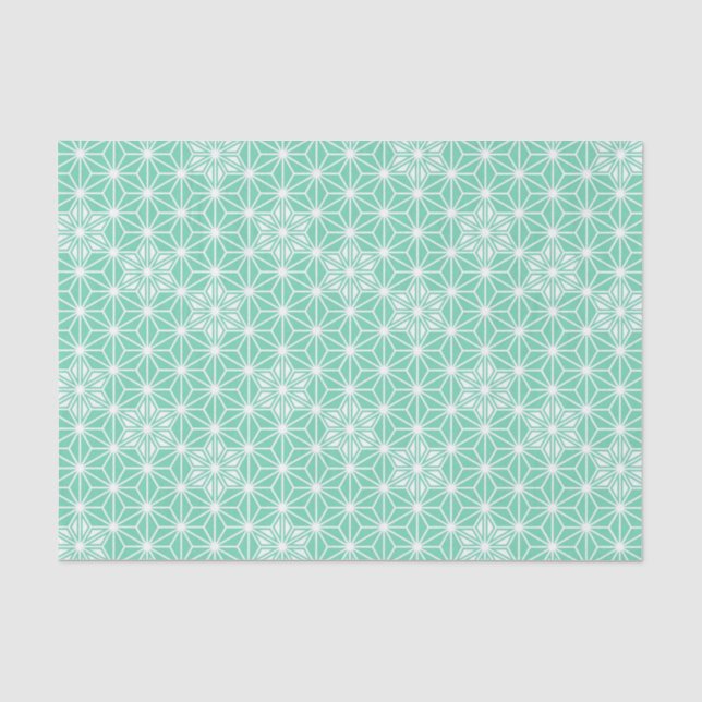 Japanisches Asanoha oder Star Pattern, leichtes Wa Seidenpapier (Vorderseite)
