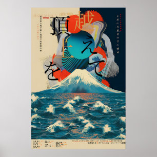 Japanisches Ausstellungsposter - Mount Fuji & Ozea Poster
