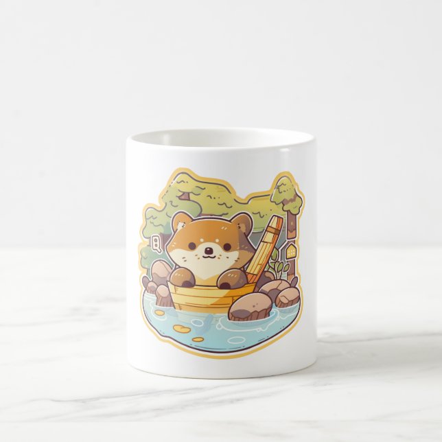 Japanisches Bad Tanuki Kaffeetasse (Mittel)