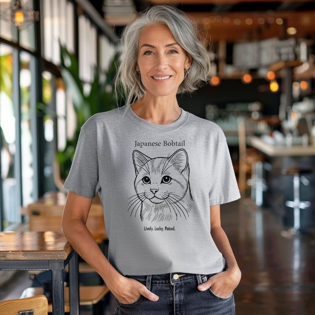 Japanisches Bobtail Portrait T-Shirt (Von Creator hochgeladen)