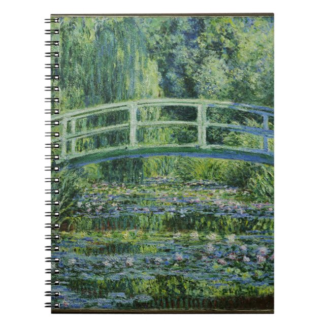 Japanisches Bridge Over Water Lilies Notebook Notizblock (Vorderseite)