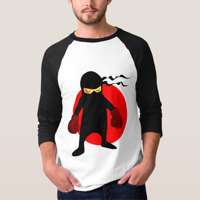 Japanisches Cartoon Ninja Boxer-Shirt T-Shirt (Vorderseite)