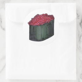 Japanisches Caviar Sushi Maki Roll Japan Restauran Runder Aufkleber